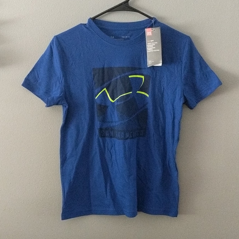 UA Size YLG Cobalt Blue Short Sleeve T-shirt NWT